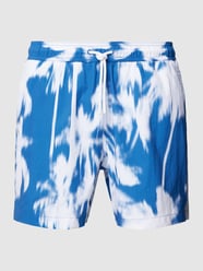 Badehose mit Allover-Muster von s.Oliver RED LABEL Blau - 26