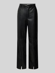 Straight Leg Hose in Leder-Optik Modell 'Mayanna' von mbyM Schwarz - 1