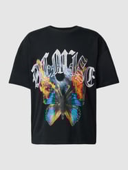T-shirt met motiefprint, model 'FIREFLY' van Jack & Jones Zwart - 43