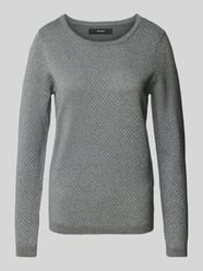 Regular fit gebreide pullover met effectgaren, model 'CARE SHINE' van Vero Moda Grijs / zwart - 28