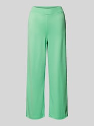 Spodnie materiałowe o rozkloszowanym kroju z elastycznym pasem od Milano Italy Zielony - 28