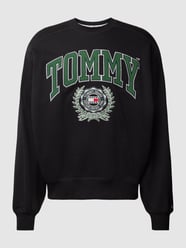 Sweatshirt mit Label-Stitching Modell 'BOXY COLLEGE' von Tommy Jeans Schwarz - 3