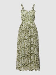 Cocktailjurk met gebloemd all-over motief van LACE & BEADS Groen - 15