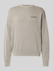 Oversized gebreide pullover met logo en ronde hals van Pegador - 9