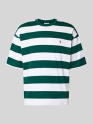 T-shirt z Wyhaftowane logo i Okrągły dekolt od REVIEW - 16