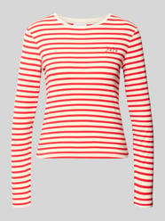 Shirt met lange mouwen met ronde hals en Statement-stitching van COMMA - 42
