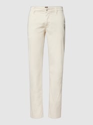 Slim fit chino met labelpatch, model 'Schino' van BOSS Orange Beige - 1