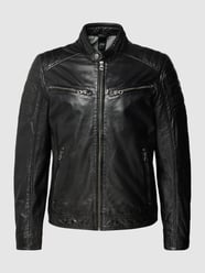 Lederjacke mit Steppnähten Modell 'Derry' von Gipsy Schwarz - 46