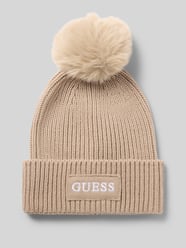 Mütze mit Fellbommel von GUESS Beige - 31