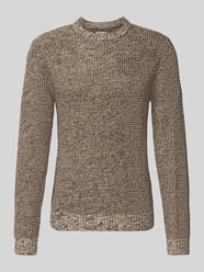 Gebreide pullover met ribboorden, model 'LIAM' van Jack & Jones Beige - 34