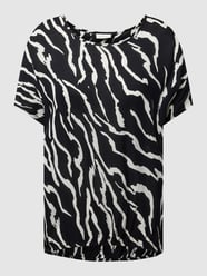 Blouseshirt met all-over motief, model 'Sumia' van Kaffe Zwart - 32