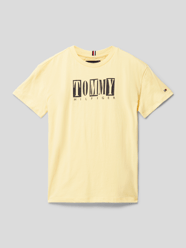 T-shirt met labelprint van Tommy Hilfiger Teens Geel - 21