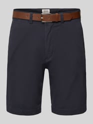 Regular Fit Chino-Shorts mit Gürtel Modell 'MARCO FRANCO' von Jack & Jones - 37