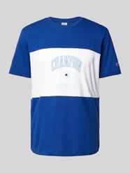 T-Shirt mit Colour-Blocking-Design von CHAMPION Blau - 8