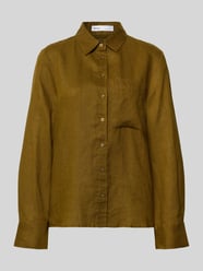 Leinenbluse mit Brusttasche Modell 'LINO' von MANGO - 12