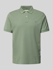 Regular Fit Poloshirt mit Label-Stitching von Gant Grün - 3
