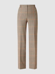 Stoffen broek met glencheck-motief, model 'Friedi' van Gardeur Bruin - 25