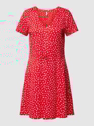 Minikleid mit floralem Allover-Muster von Only Rot - 48