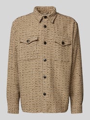 Overshirt mit Strukturmuster Modell 'BOXY-MASONBOUCLE' von SELECTED HOMME Beige - 9