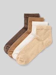 Sokken van Katoenmix in Set van 4 van s.Oliver RED LABEL Beige - 32