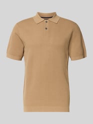 Koszulka polo o kroju slim fit z fakturowanym wzorem od Christian Berg Men - 22