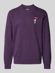 Sweatshirt mit geripptem Stehkragen von s.Oliver RED LABEL Lila - 30