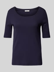 T-Shirt in Ripp-Optik von Christian Berg Woman Blau - 28