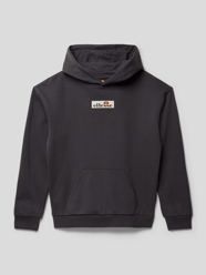 Hoodie mit Label-Print Modell 'Odiante' von Ellesse Grau / Schwarz - 8