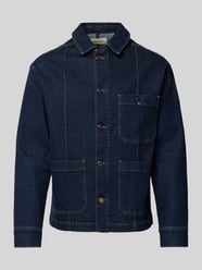 Jeansjack met kentkraag van Thinking Mu - 1