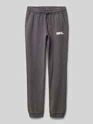 Regular fit sweatpants met labelprint, model 'VERMONT' van Jack & Jones Grijs / zwart - 6