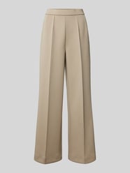 Straight leg stoffen broek met vaste persplooien van Calvin Klein Womenswear Beige - 1