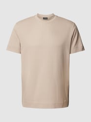 T-Shirt mit feinem Strukturmuster von Emporio Armani Beige - 6