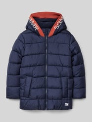 Straight Fit Steppjacke mit Kontraststreifen von s.Oliver RED LABEL Blau - 8