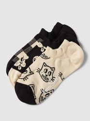 Sneakersocken mit Motiv-Print im 3er-Pack Modell 'Pets' von Happy Socks Schwarz - 39