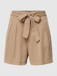 Shorts aus Lyocell mit Stoffgürtel Modell 'MIA' von Vero Moda Beige - 13