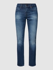 Slim Fit Jeans mit Logo-Detail Modell 'Delaware' von BOSS Orange Blau - 37