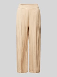 Flared Stoffhose mit fixierten Bügelfalten von Zero Beige - 40