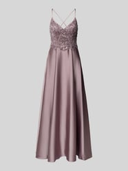 Abendkleid mit Perlen und V-Ausschnitt von Laona - 2