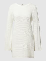 Gebreide jurk met ajourpatroon, model 'Maja' van Gina Tricot Wit - 17