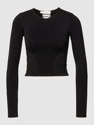 Shirt met lange mouwen en ajourpatroon van REVIEW Grijs / zwart - 13