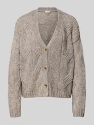 Strickjacke mit V-Ausschnitt und Knopfleiste von Milano Italy - 12