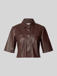 Cropped Bluse in Leder-Optik von VM by Vera Mont - 22
