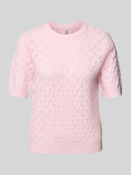 Regular Fit Pullover mit Woll-Anteil Modell 'LELOU' von PIECES Pink - 16