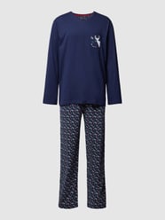 Pyjama mit Motiv-Print Modell 'XMAS' von Tom Tailor Blau - 3