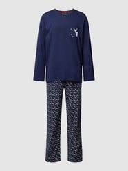 Pyjama mit Motiv-Print Modell 'XMAS' von Tom Tailor Blau - 11