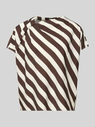 Blouseshirt van viscosemix met asymmetrische hals van windsor. - 2