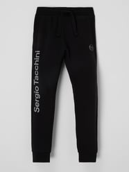 Spodnie dresowe z nadrukami z logo model ‘Nizard’ od SERGIO TACCHINI Czarny - 34