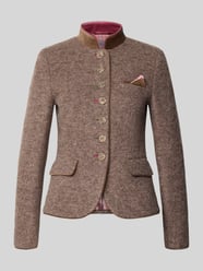 Marynarka o kroju slim fit z mieszanki wełny i lany od White Label - 9