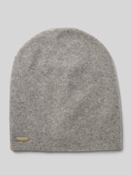 Czapka beanie z czystego kaszmiru z detalem z logo od Seeberger - 9