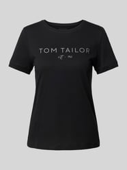 T-Shirt mit Label-Print von Tom Tailor Schwarz - 29